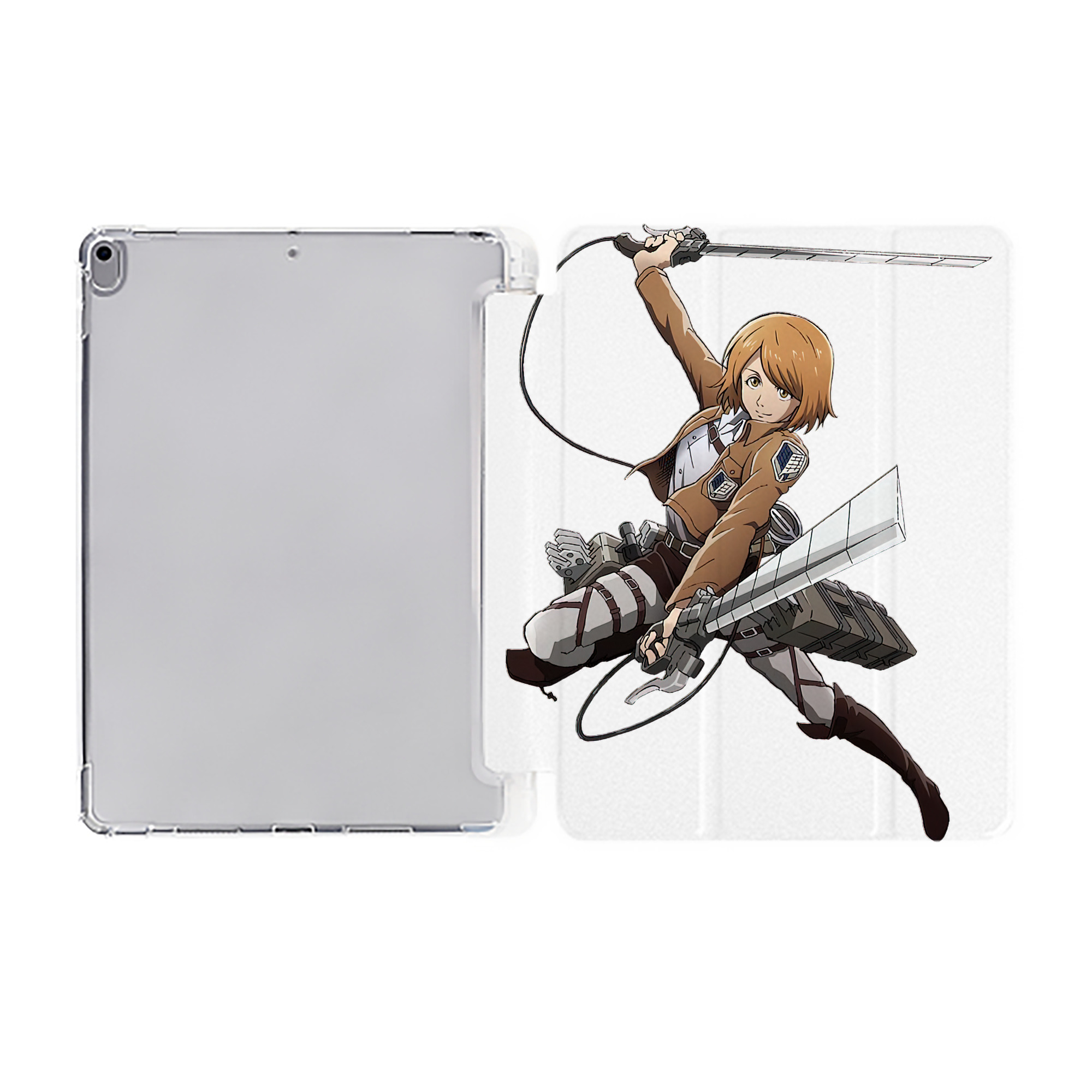 （画像用） 進撃の巨人 ペトラ·ラル Attack on Titan Petra Rall IPad ケース ペン収納付き 三つ折りスタンド PUレザー×シリコン 対応機種9.5/10.5/10.9インチ